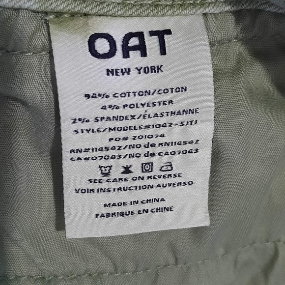OAT New York‎ Jeans Womens 10/30 Green High Rise Wide Leg Crop Casual - Picture 5 of 11
